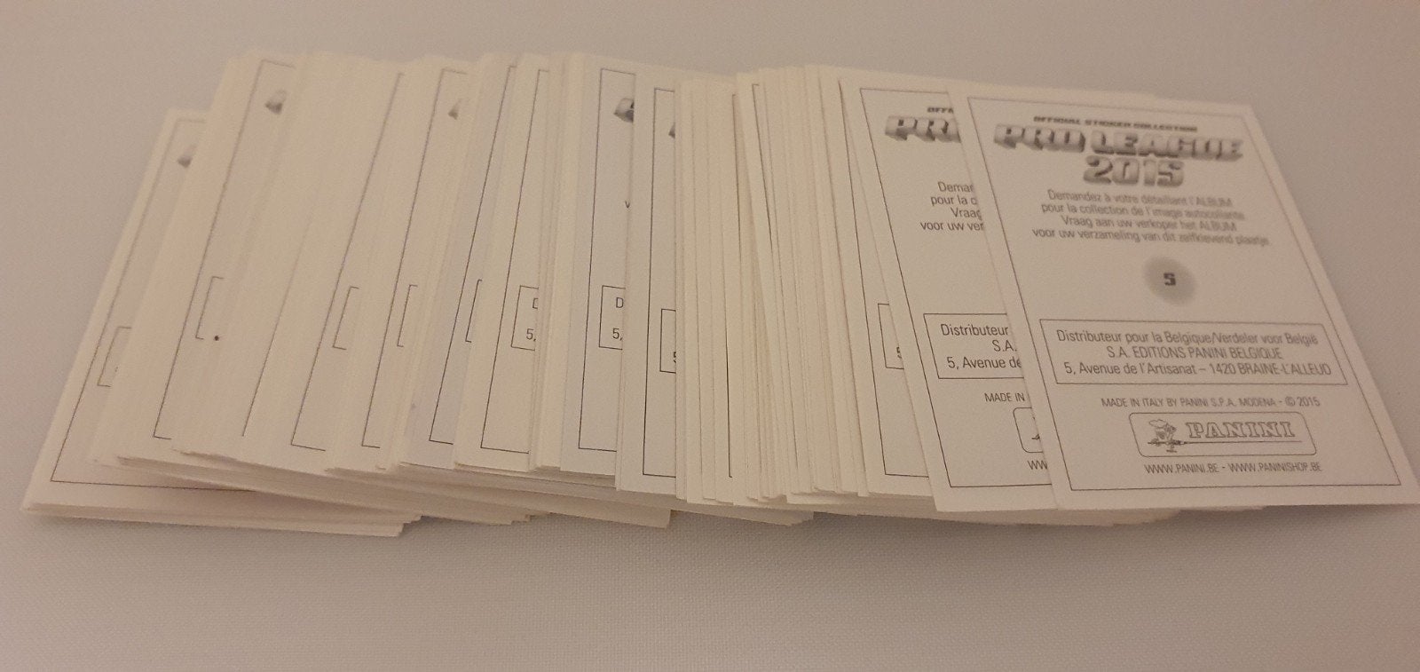 Panini Pro League 2015, Enlèvement ou Envoi