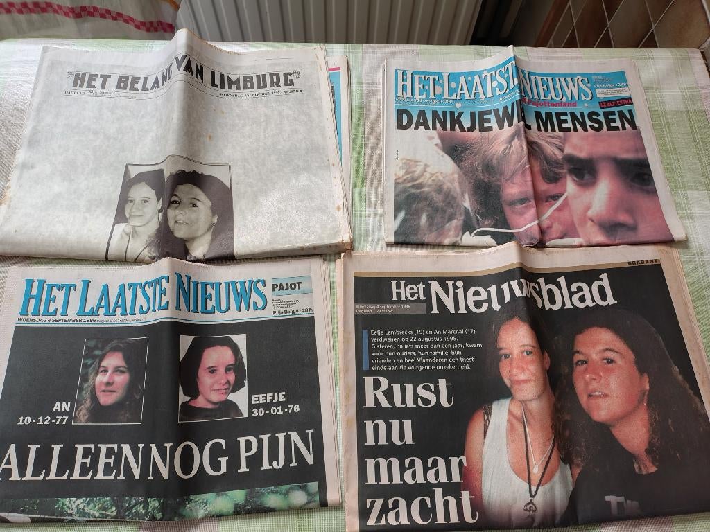 Oude kranten Dutroux, Enlèvement, 1980 à nos jours, Journal