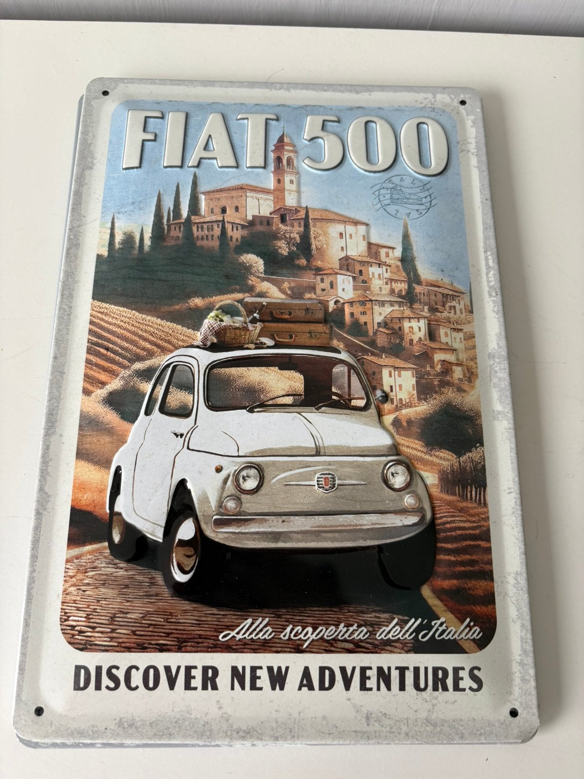 Plaque métallique « FIAT 500 » (30/20 cm), Enlèvement ou Envoi, Neuf