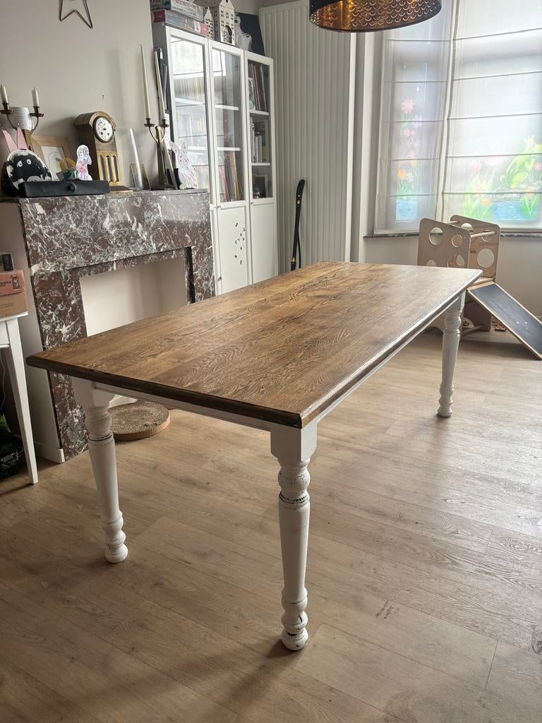 Table - bois massif - 90 x 200 cm, Enlèvement, Utilisé, 200 cm ou plus, 50 à 100 cm