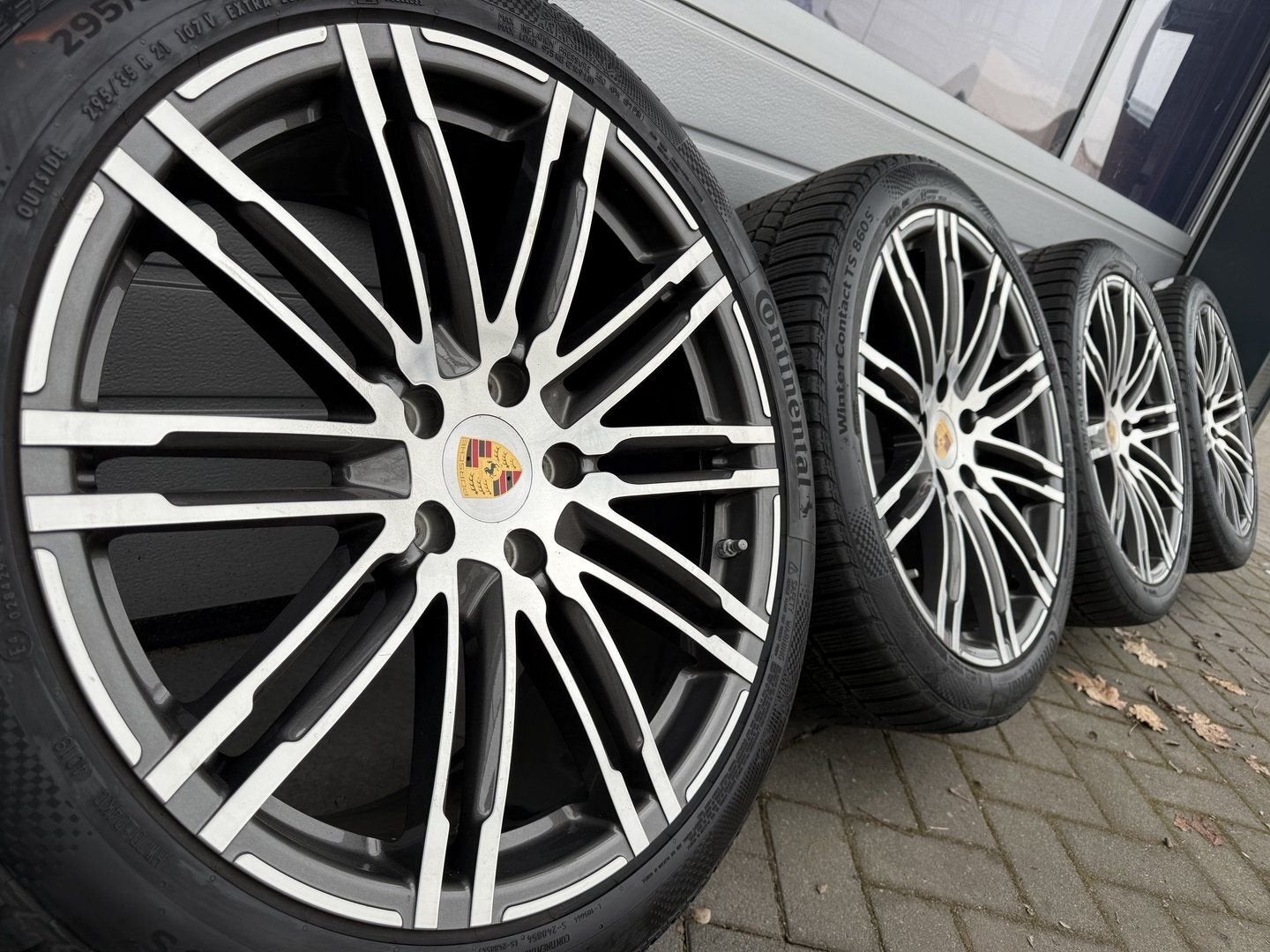 21 inch Porsche Cayenne E2 92A E-Hybrid GTS velgen en banden, Pneus et Jantes, 295 mm, Véhicule de tourisme, -