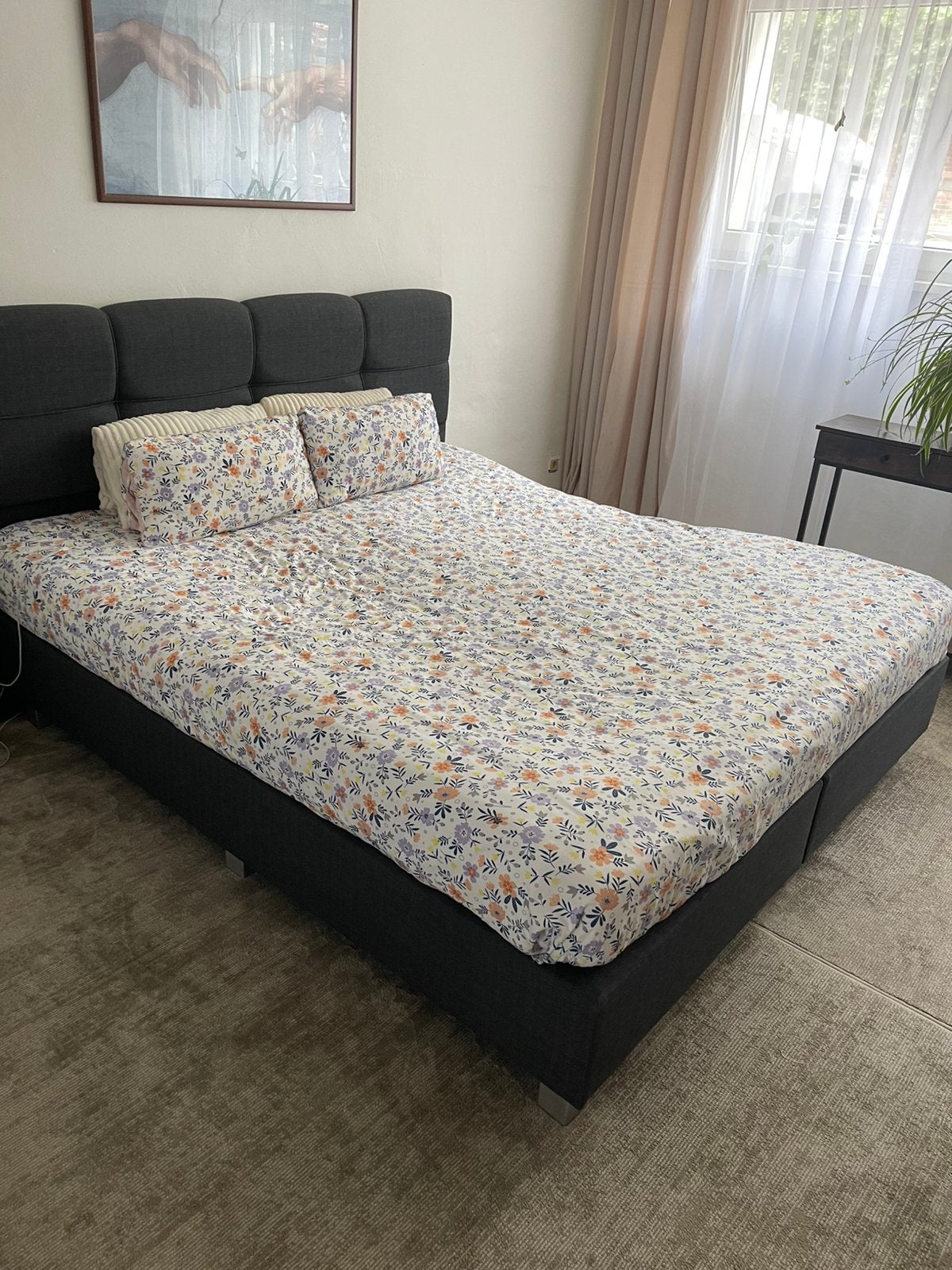 Boxspring met matras 180x200, Huis en Inrichting, Slaapkamer | Boxsprings, Ophalen, Zo goed als nieuw