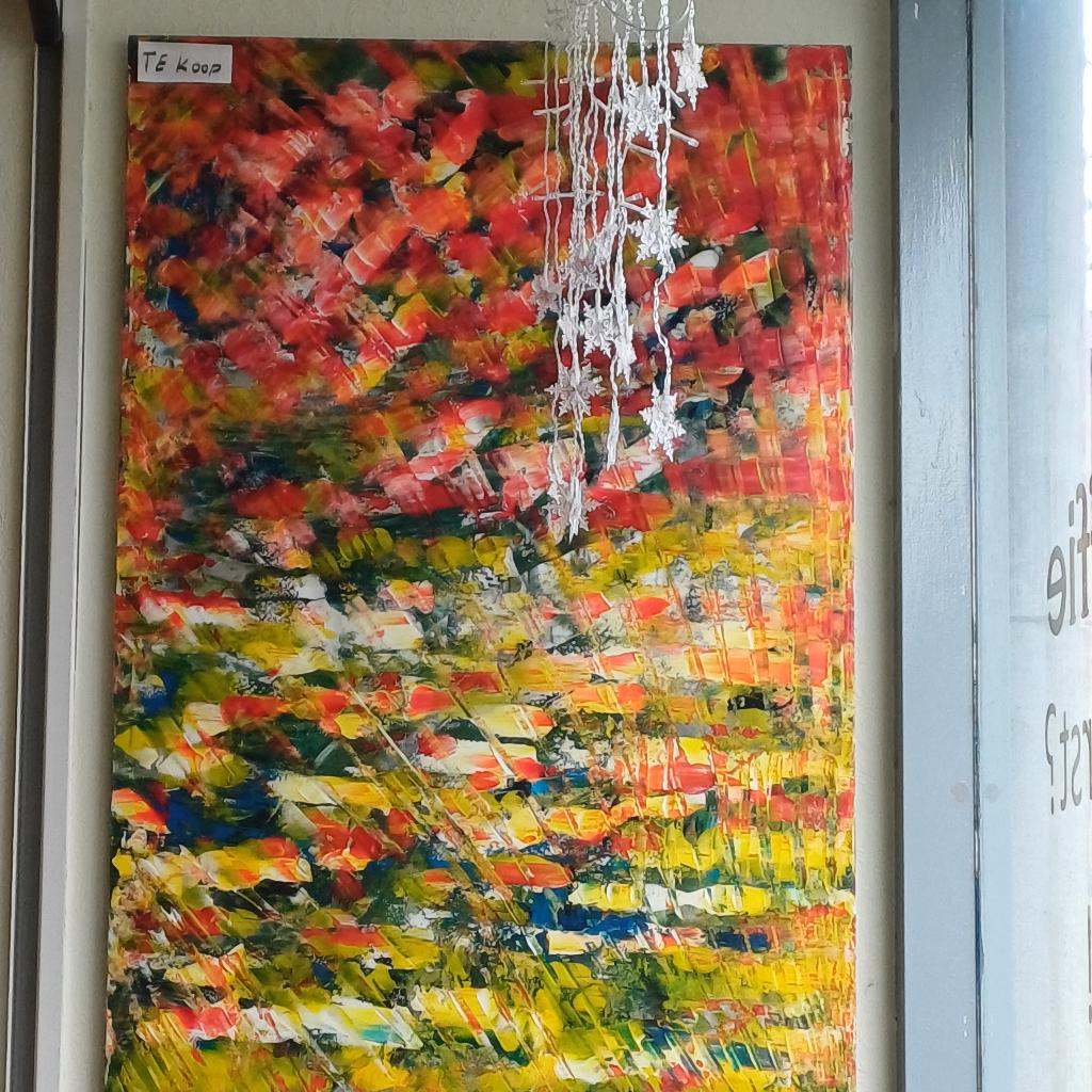 handgemaakt abstract schilderij 120/80 cm, Ophalen