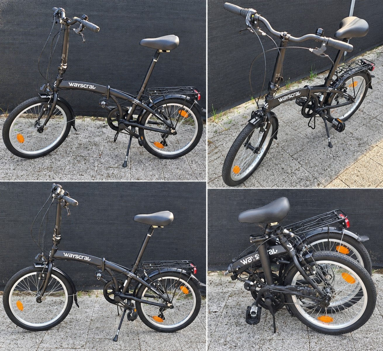 Wayscral Takeaway 200 vouwfiets in zwarte uitvoering, Fietsen en Brommers, 20 inch of meer, Velgrem, Versnellingen, Nieuw
