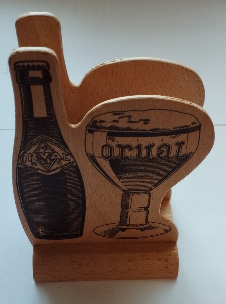 Porte sous bock Orval en bois, Ophalen of Verzenden, Nieuw, Viltje(s), Overige merken