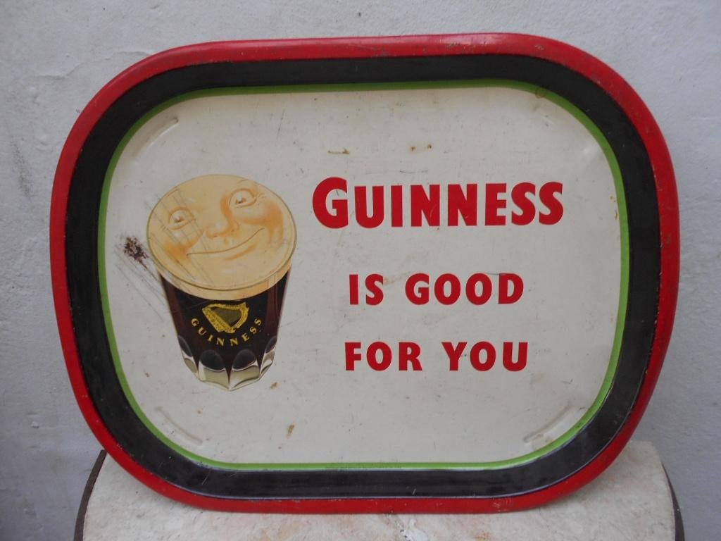 oud reklame dienblad GUINNESS IS GOOD FOR YOU, Antiek en Kunst, Ophalen of Verzenden