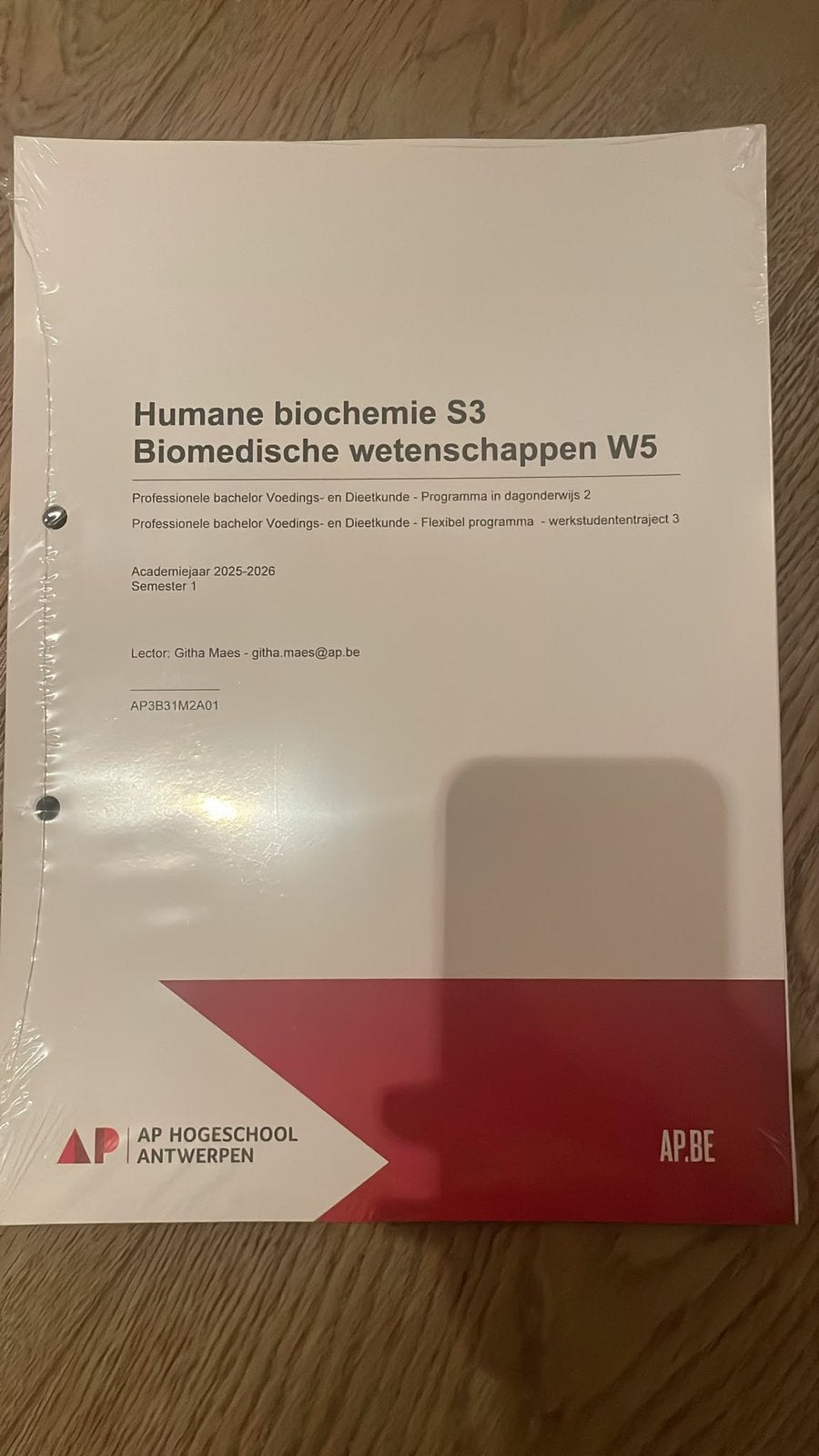 Humane Biochemie S3 biomedische wetenschappen AP hogeschool, Boeken, Ophalen of Verzenden, Zo goed als nieuw