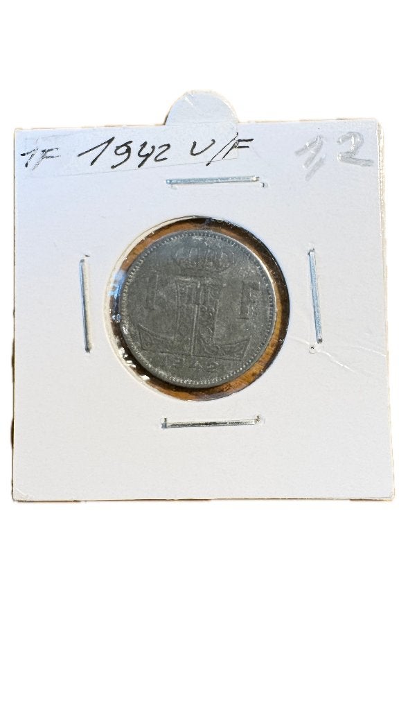 LEOPOLD III : 1 FRANC 1942VF (2), Timbres & Monnaies, Enlèvement ou Envoi