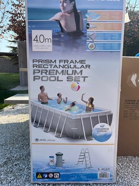 Intex Prism Frame zwembad 400 x 200 x 100 cm, Ophalen, 200 tot 300 cm, 80 tot 120 cm, Zo goed als nieuw