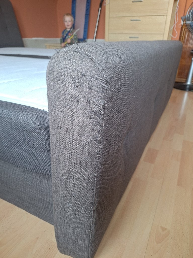 Boxspring, Gris, Enlèvement, Utilisé, 180 cm