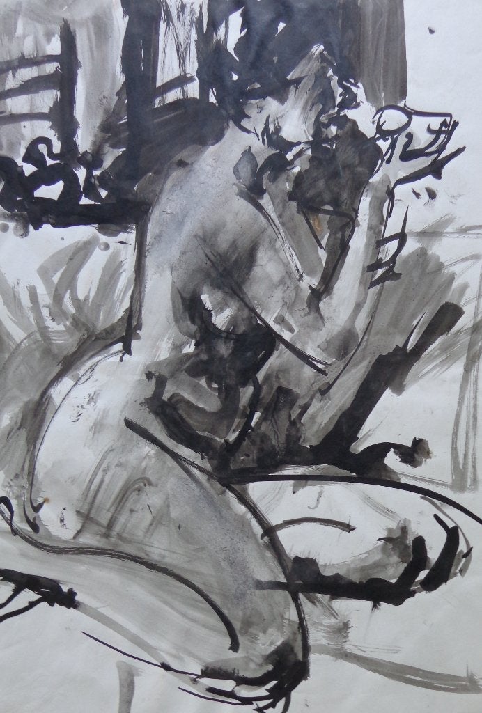 ALBERT DE DEKEN / NAAKT MODEL / ORIGINEEL WERK / 59x42cm, Enlèvement ou Envoi, Signé