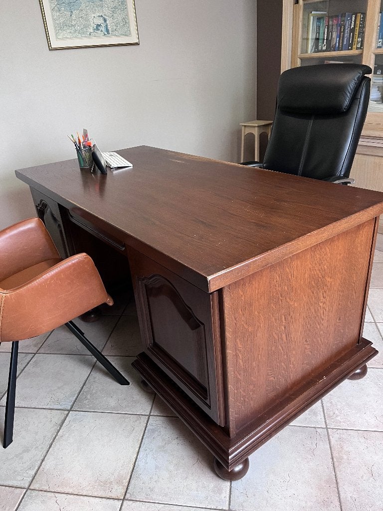 Bureau - bureaumeubel eik, Overige typen, Gebruikt, Antiek, Bruin