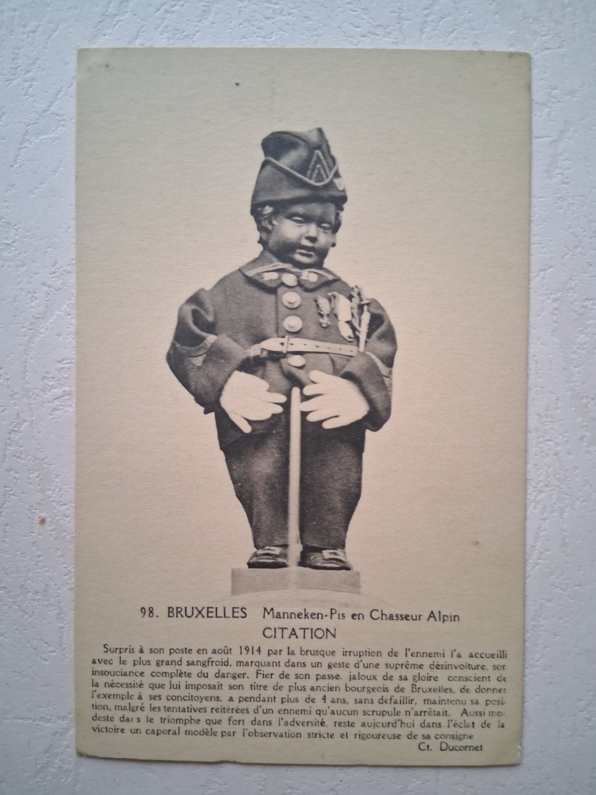 vintage Postkaart Manneken Pis, Enlèvement ou Envoi