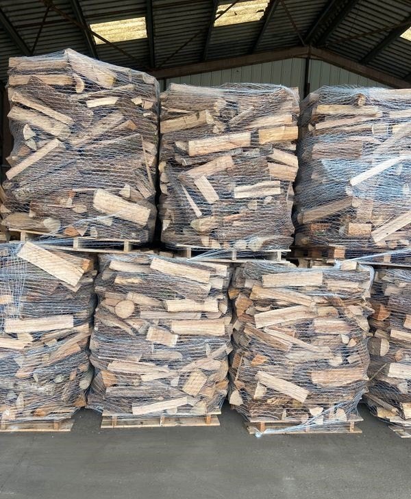 Droog brandhout klaar voor gebruik, 6 m³ of meer, Verzenden, Eikenhout, Blokken