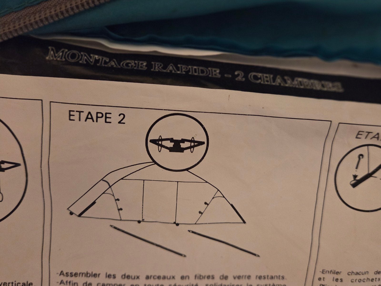 toile de tente 2 chambres, Caravanes & Camping, Enlèvement