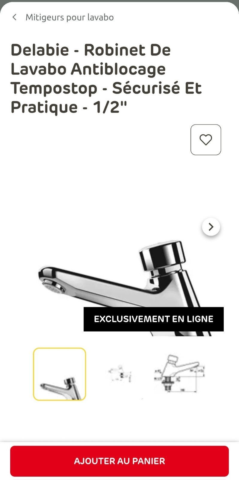 robinet DELABIE  Tempostop 7secondes, Enlèvement, Neuf, Chrome, Robinet