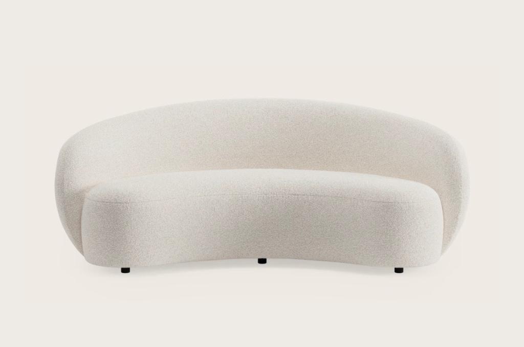Organische elegante - Beige Zetel ponte (Juntoo), Trois personnes, 100 à 125 cm, 200 à 250 cm, Organische zachte stijl