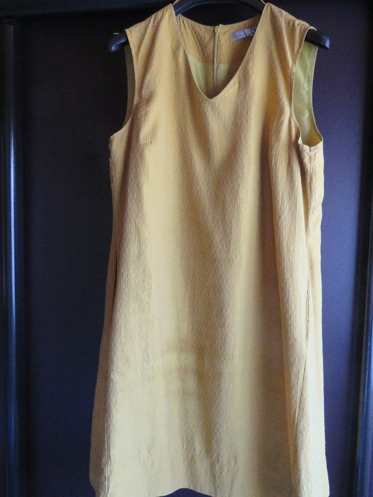 Okergeel zomerkleedje, Kleding | Dames, Jurken, Geel, Maat 42/44 (L), Ophalen of Verzenden, Gedragen