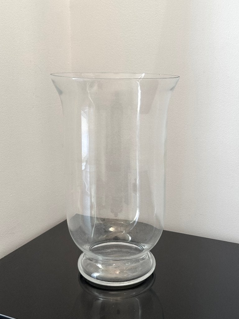 Grand vase en verre, 26 cm, Transparent, Comme neuf, Verre