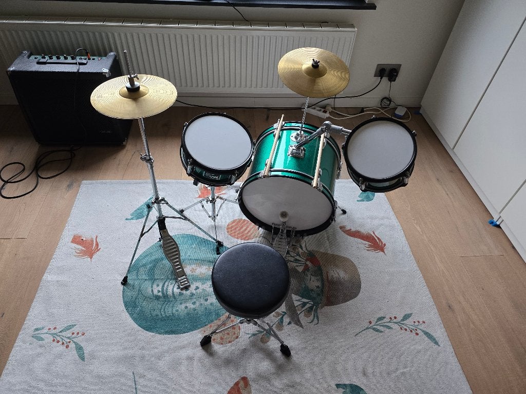 Kinder drumstel, Ophalen, Gebruikt