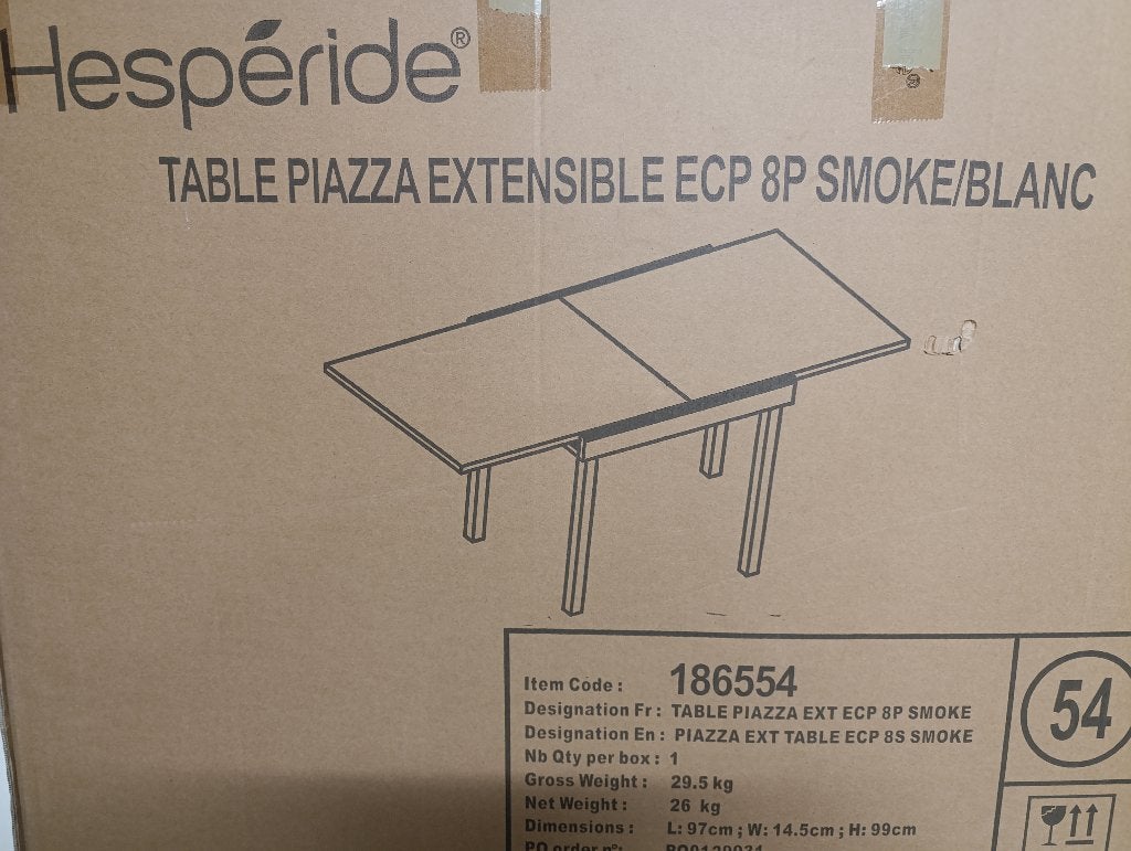 Table extérieur jardin extensible neuve, Ophalen, Nieuw, Vierkant, Metaal