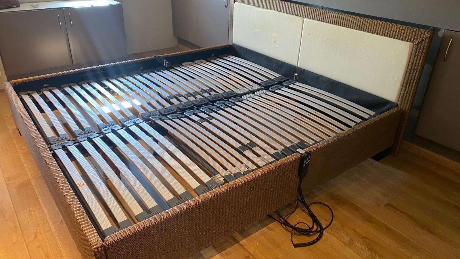 Rieten bed (eventueel met lattenbodem), Ophalen, Zo goed als nieuw
