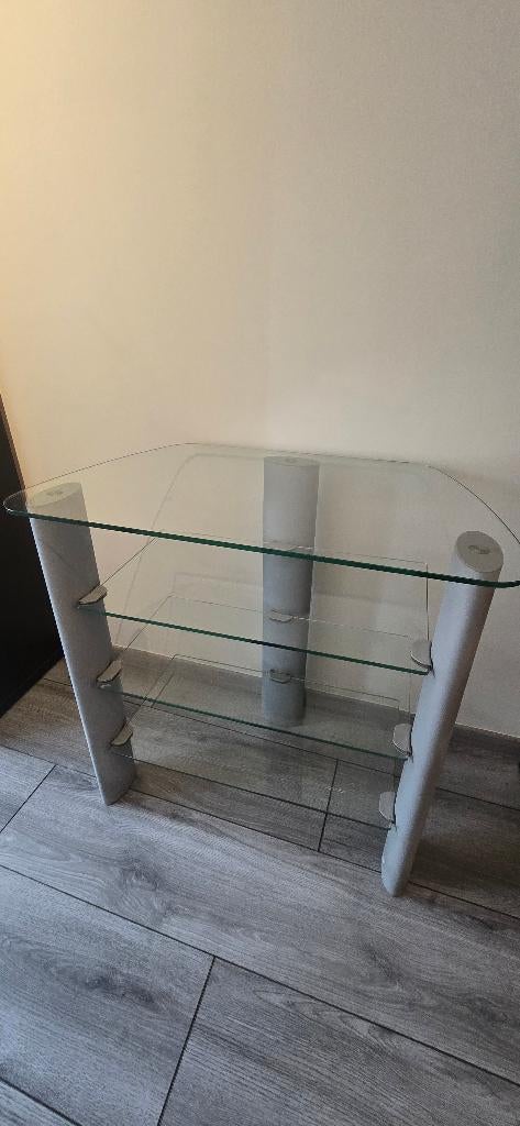 glazen tafel, Huis en Inrichting, Gebruikt, Glas, 75 cm of meer, Overige vormen