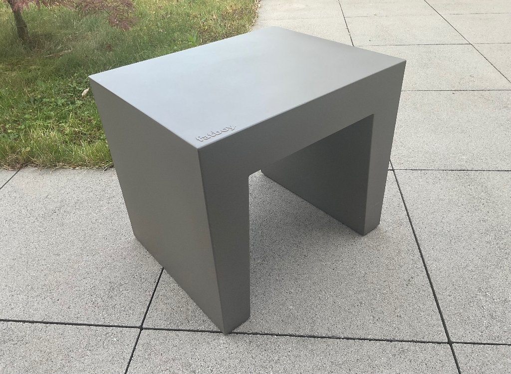 Petite table/tabouret Fatboy extérieur (ou int.) en TB état., Tuin en Terras, Ophalen, Gebruikt, Rechthoekig, Kunststof