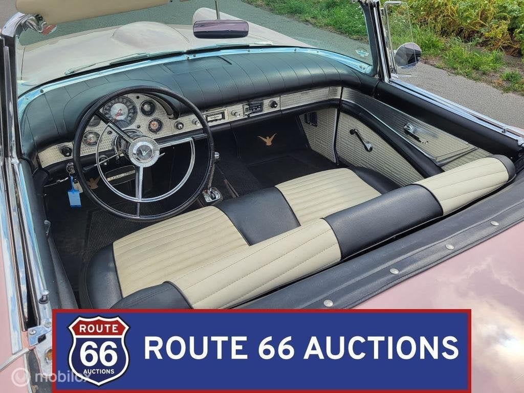 Ford Thunderbird | 1957 | Route 66 Auctions, Zwart, Bedrijf, Handgeschakeld, Overige carrosserie