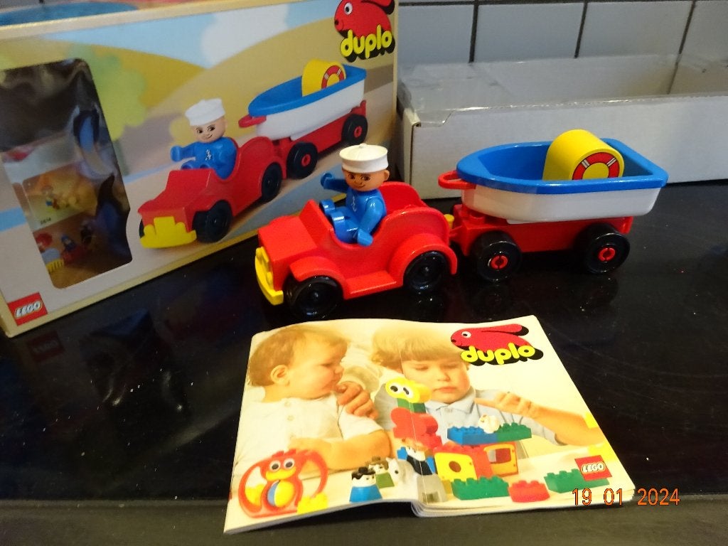DUPLO Car and Boat Vacation Trailer 2626 ZGAN COMPLEET, Enlèvement ou Envoi, Complet, Duplo