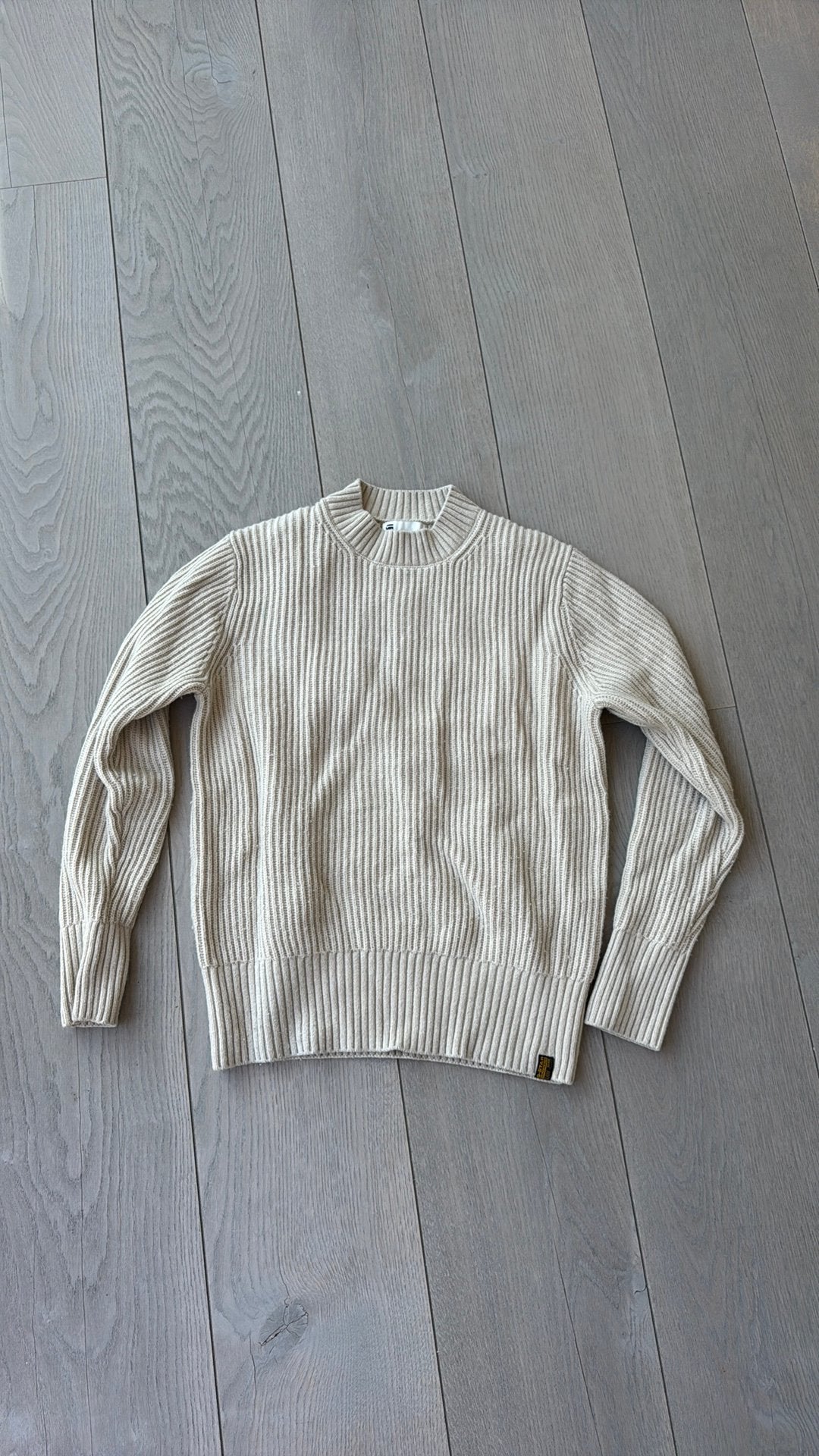Pull G-Star pour hommes M, Vêtements | Hommes, Enlèvement ou Envoi, Comme neuf, Taille 48/50 (M), Beige