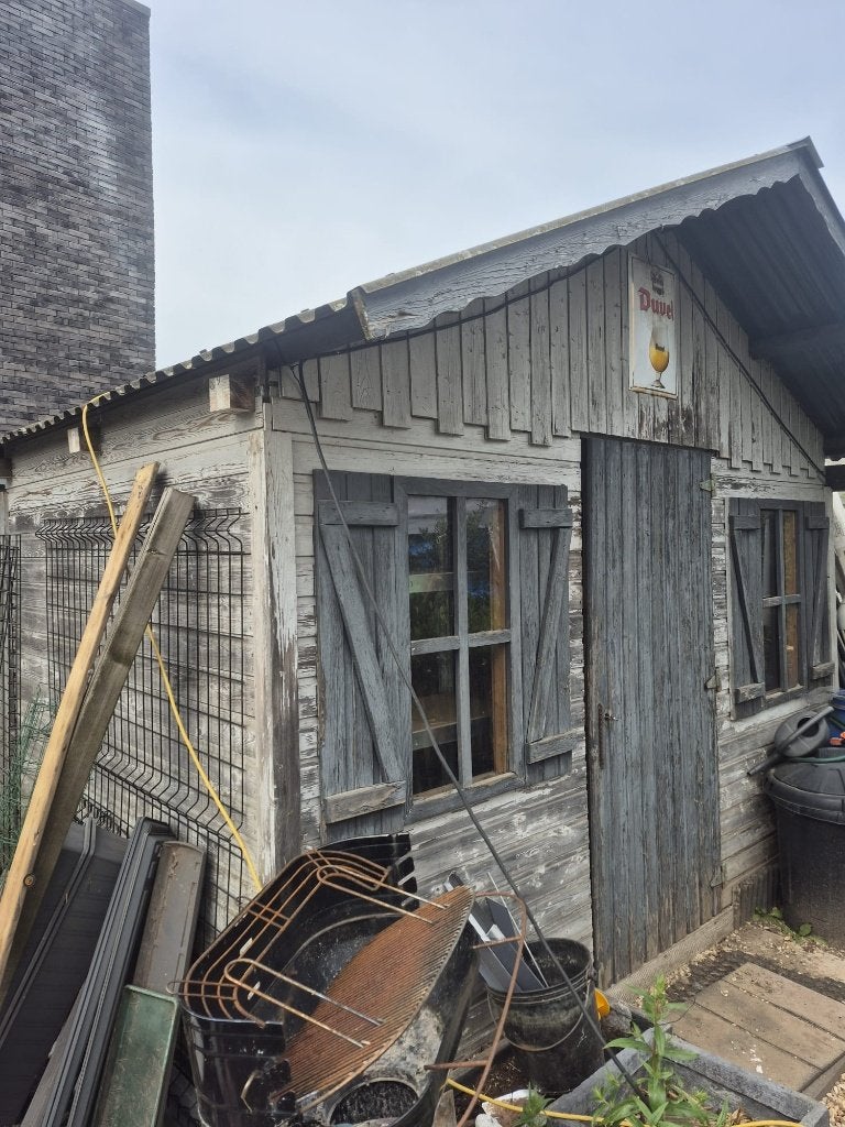 tuinhuis hout, 200 à 400 cm, 2 fenêtres, Enlèvement, Utilisé