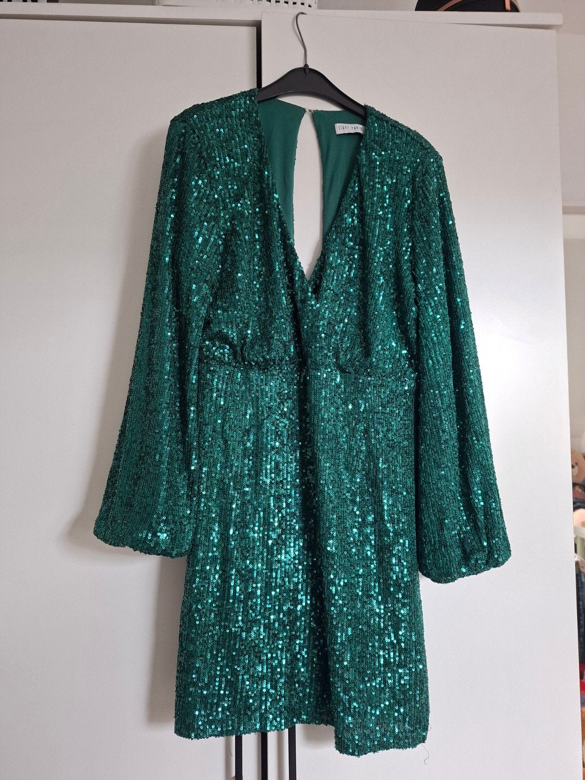 Groene glitterjurk Eight Paris – maat M, Kleding | Dames, Jasjes, Kostuums en Pakken, Ophalen of Verzenden, Maat 38/40 (M)