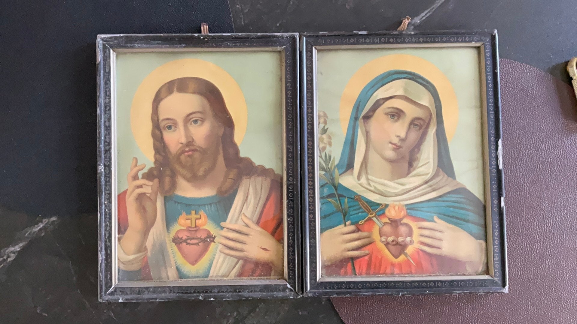 prentjes Heilig Hart van Jezus +het Onbevlekt Hart van Maria, Verzamelen, Ophalen, Gebruikt