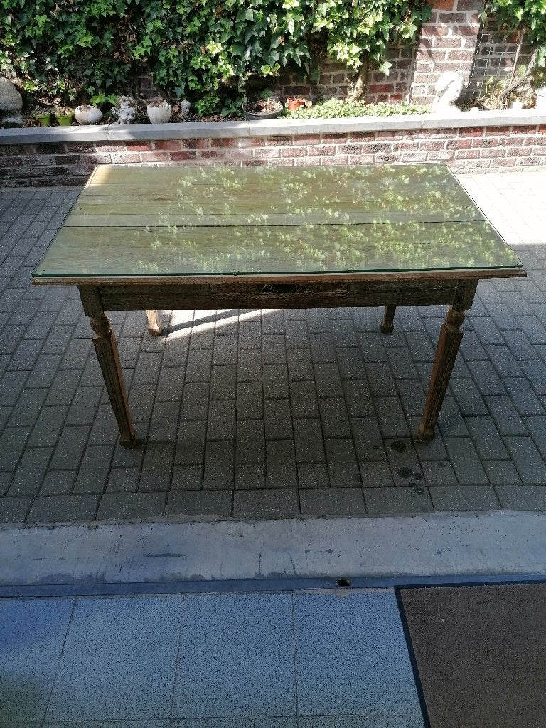 Eiken keukentafel!, Enlèvement ou Envoi, Verre