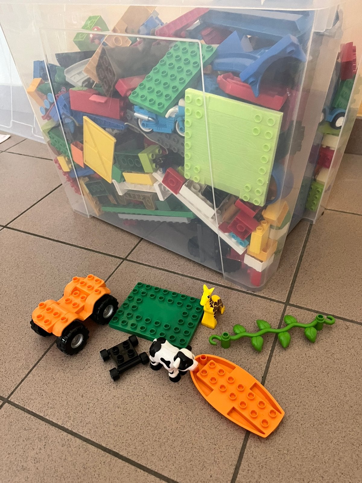 Bak mer bouwblokken (geen duplo), Kinderen en Baby's, Ophalen, Zo goed als nieuw