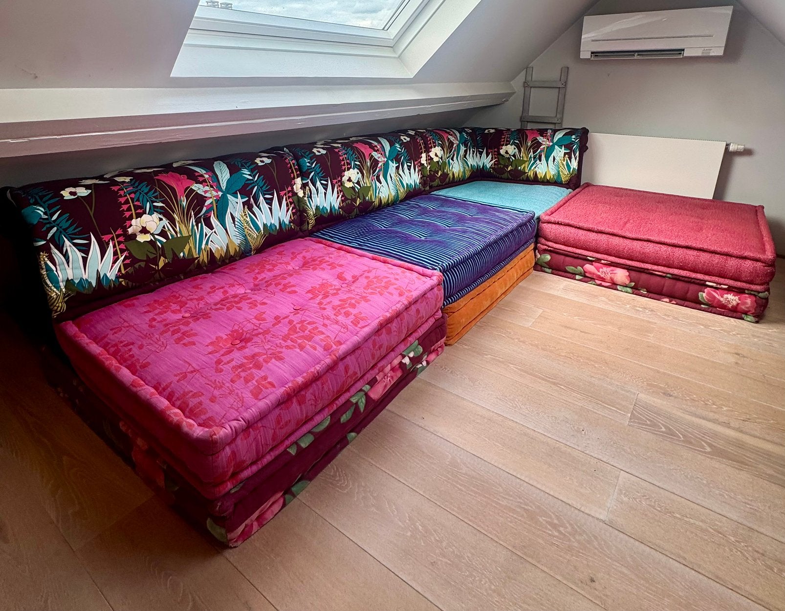 RARE GRAND CANAPE MODULABLE MAH JONG ORIGINAL ROCHE BOBOIS, 100 à 125 cm, Quatre personnes ou plus, Moins de 150 cm, Utilisé