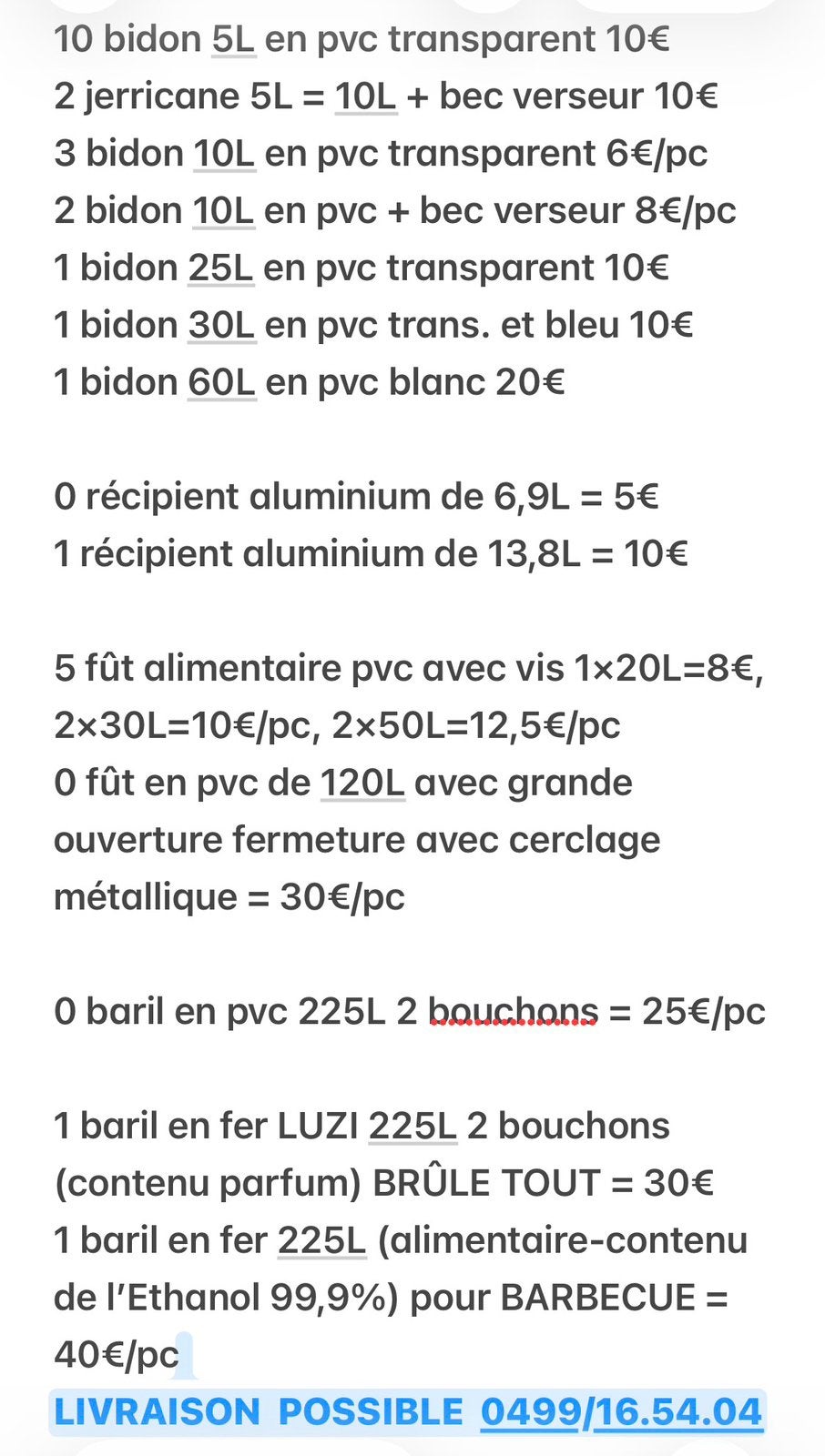 Schoon blik 5L,10L,20L,25L,30L,60L, ijzeren vat 225L, Ophalen of Verzenden