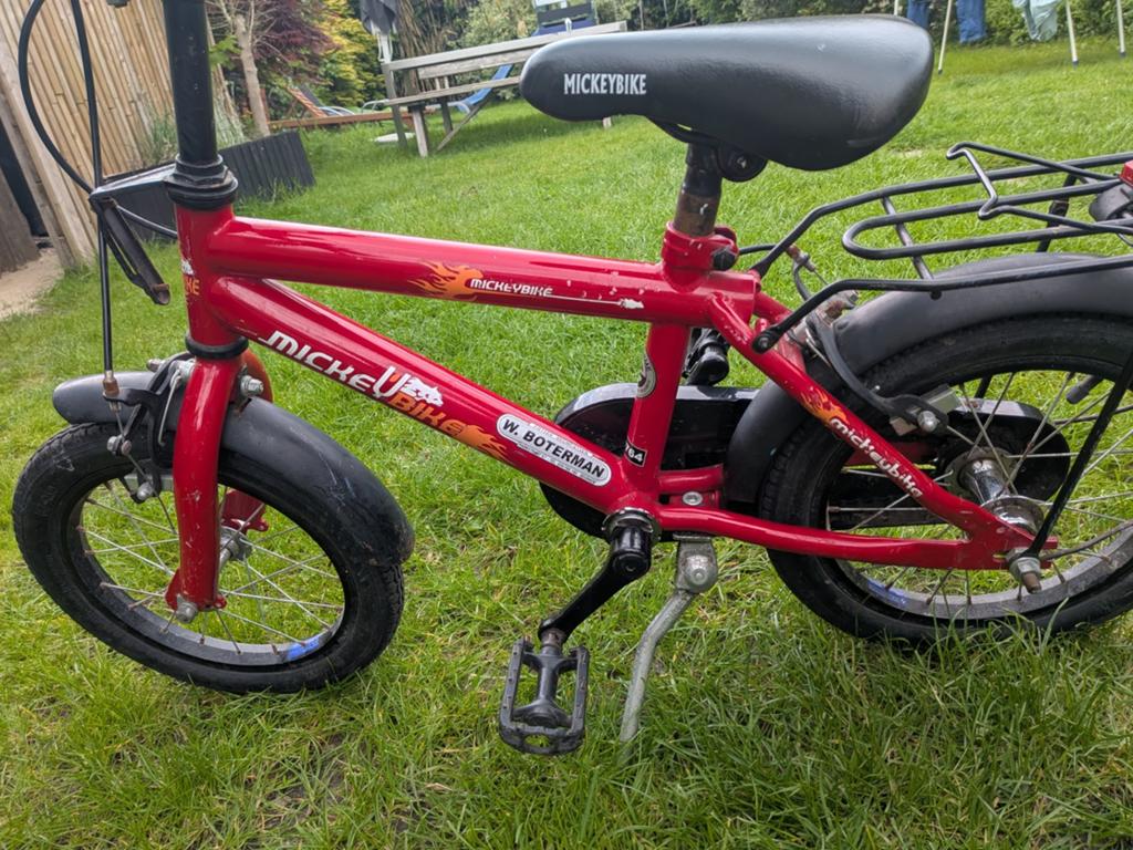 Kinderfiets 14 inch, Ophalen