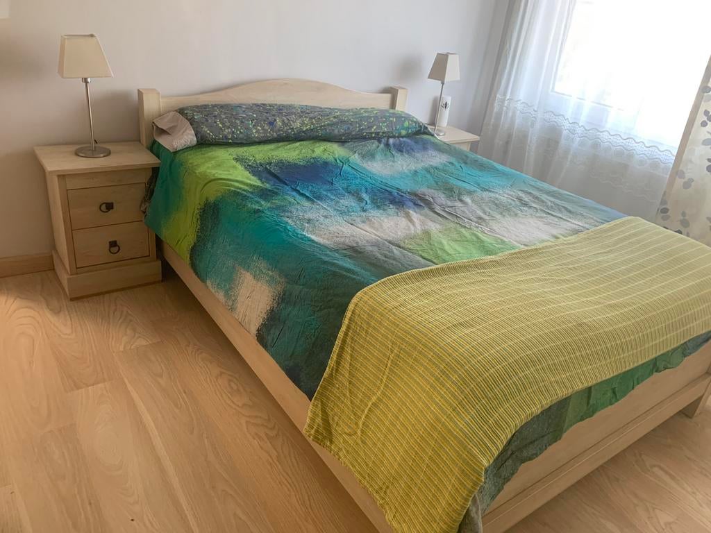 Bed met nachtkastjes, Huis en Inrichting, Slaapkamer | Complete slaapkamers, Ophalen, Zo goed als nieuw
