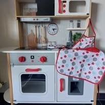 Speelgoedkeuken en veel accesoires, Ophalen, Zo goed als nieuw, Hout, Speelkeuken-accessoire
