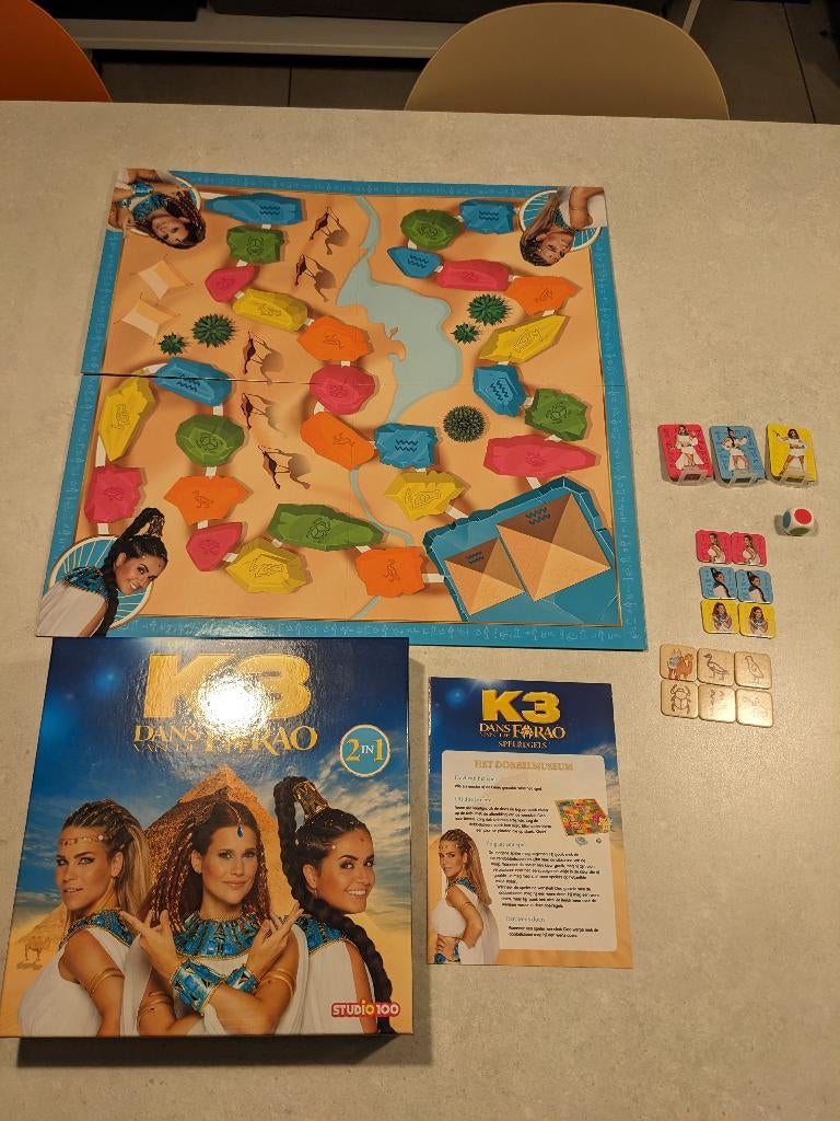 K3 dans van de Farao gezelschapsspel, Een of twee spelers, Ophalen of Verzenden, Nieuw, Studio 100