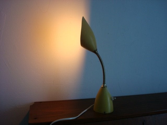 LAMPE DESIGN VINTAGE STILUX ITALIE 1950, Lampe d'ambiance, Jaune, Métal, Enlèvement