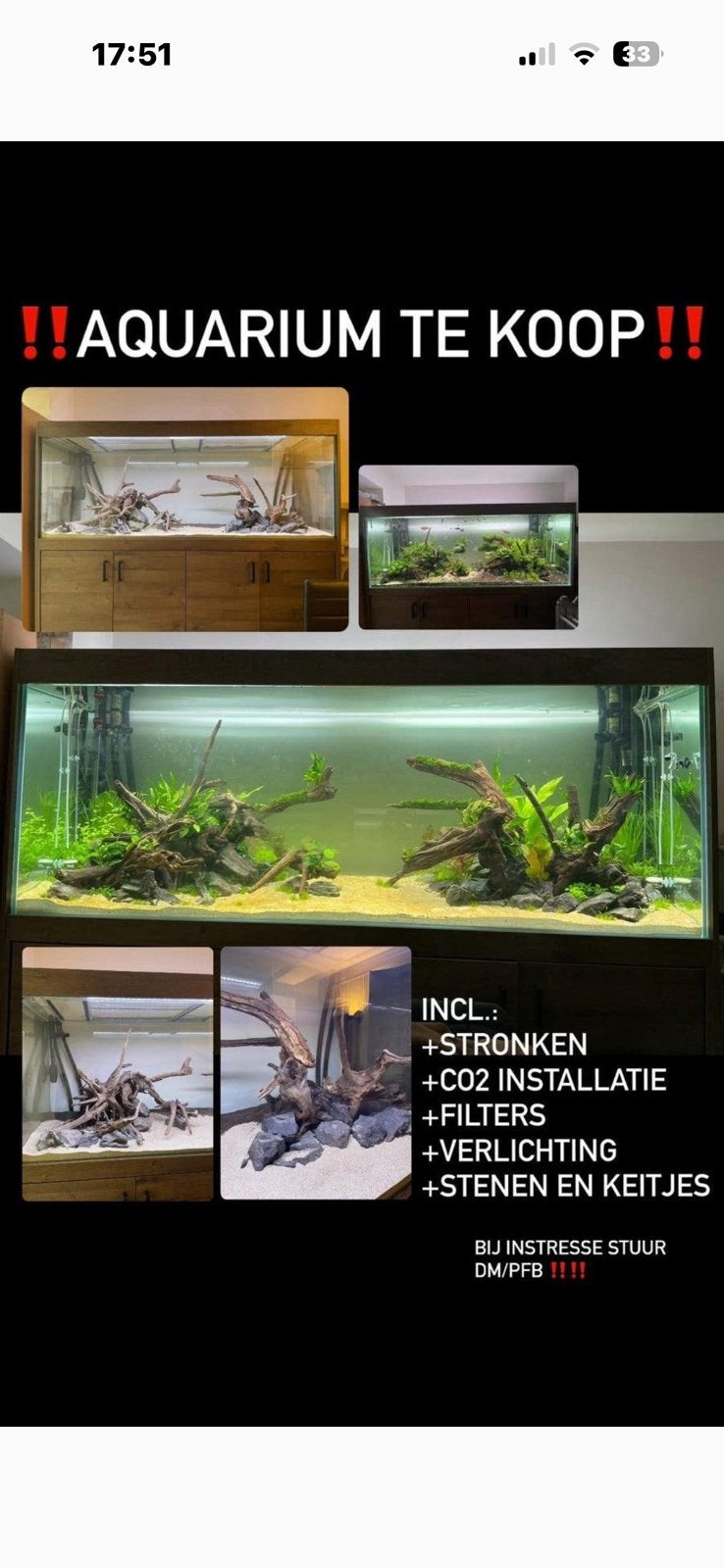 Grand aquarium à vendre, Animaux & Accessoires, Enlèvement, Comme neuf