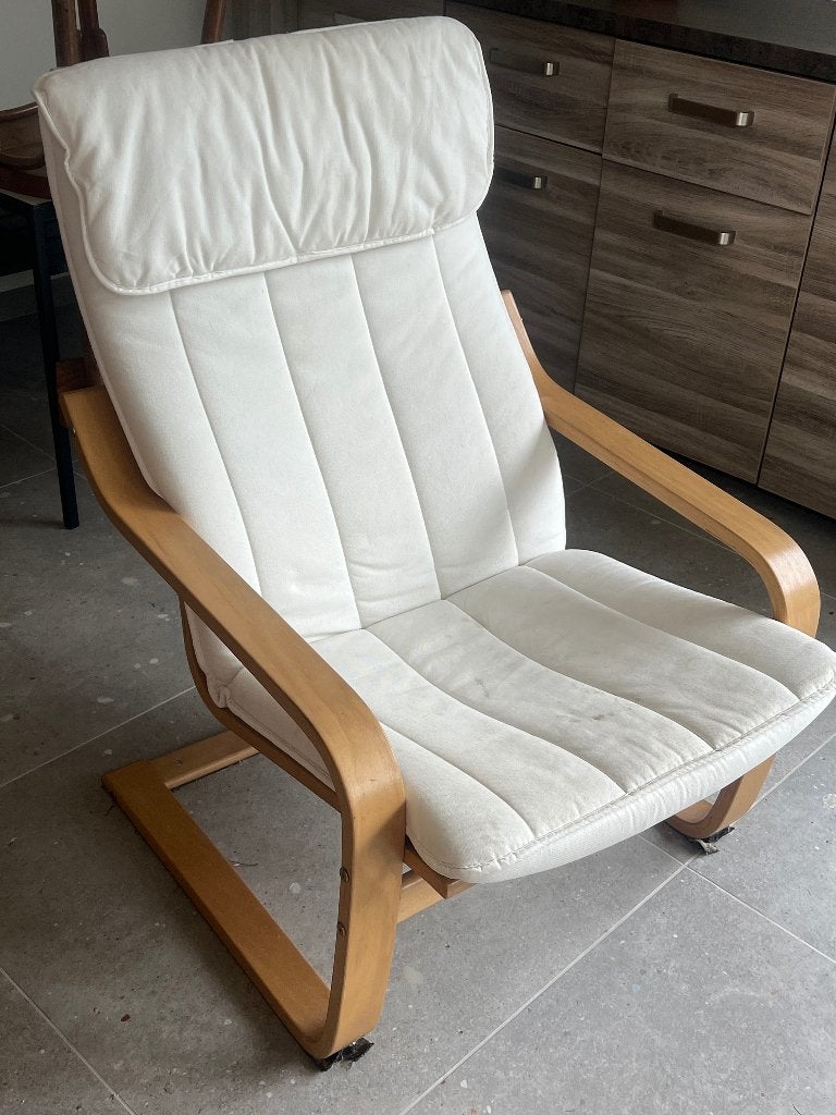 IKEA POÄNG armchair / zeteltje, 75 à 100 cm, Enlèvement, Utilisé, 50 à 75 cm