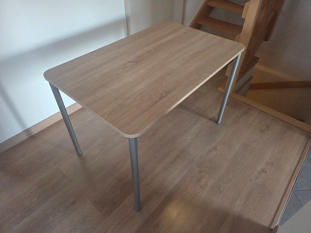 WEBA Tafel Basic 110x70cm - Zilver en eik, 100 à 150 cm, Quatre personnes, Autres essences de bois, Utilisé
