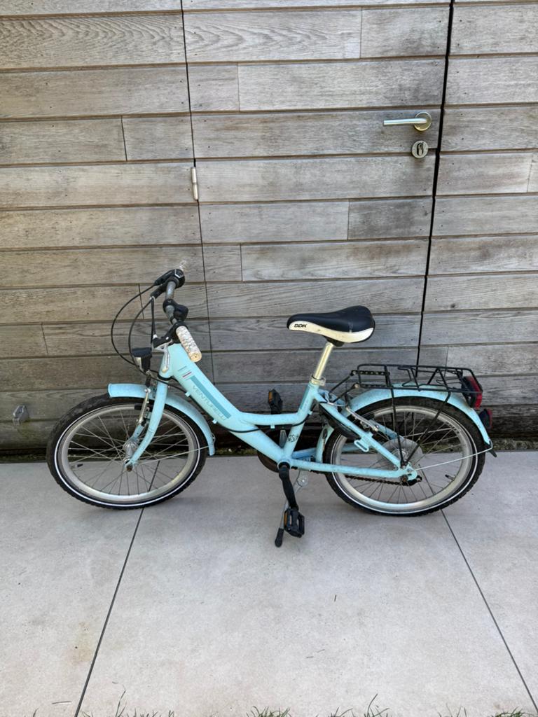 Meisjesfiets venturelli lichtblauw, Fietsen en Brommers, Ophalen, Gebruikt, Velgrem, Versnellingen