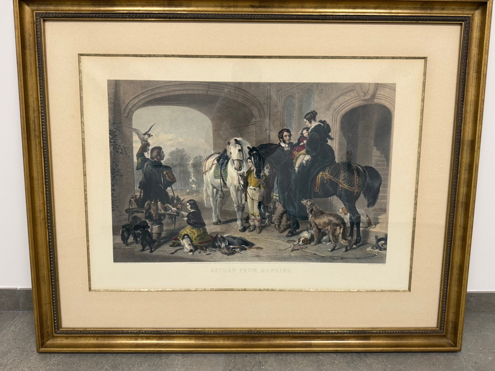 Gravure jacht, Antiek en Kunst, Ophalen, Gravure
