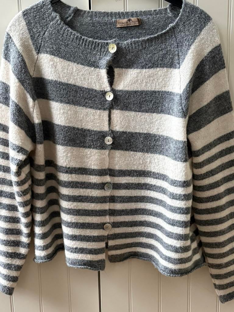 Cardigan, Ophalen, Zo goed als nieuw, Maat 38/40 (M), Grijs