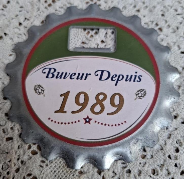 Vintage Franse flessenopener 1989 met magneet, Verzamelen, Gebruikt, -, -, Ophalen of Verzenden